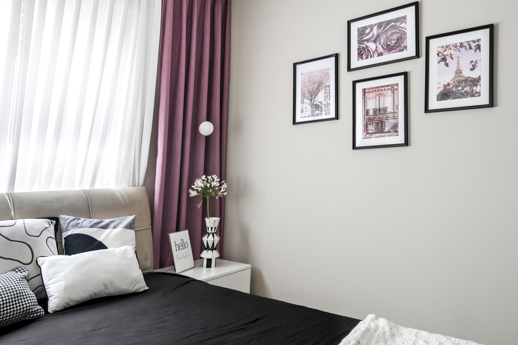 קולאז תמונות חדר שינה